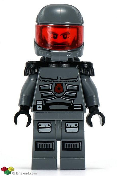 LEGO Minifigure-Space Police 3 Officer 12 - Airtanks, Epaulettes (5985)-Space / Space Police III-sp116-Creative Brick Builders